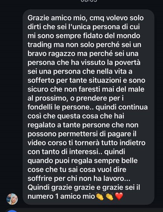Messaggio dalla community